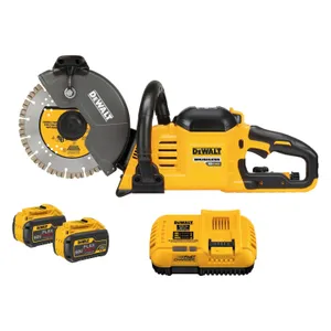 מסור לחיתוך אבן/קירות/בטון "9 54V + + שתי סוללות 6.0AH DEWALT
