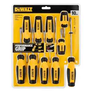 סט 10 מברגים מגנטים עם ידית ארגונומית DEWALT