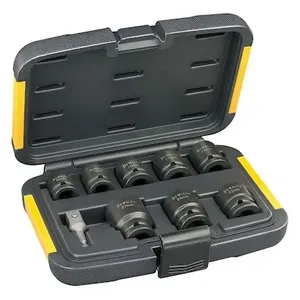 סט 9 בוקסות שחורות "1/2 במידות 10-27 מ"מ בארגז DEWALT