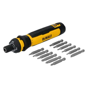 סט מברגון נטען 4V עם 6 מצבי מומנט ו14 ביטים שונים DEWALT
