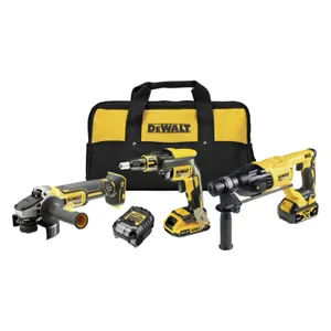סט מקצועי 3 כלים 18V + שתי סוללות ותיק נשיאה DEWALT