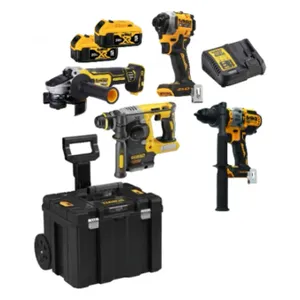 סט 4 כלים מושלם מקצועי עם סוללות DEWALT