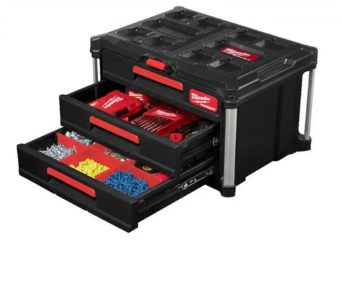 ארגז כלים 3 מגירות Milwaukee PACKOUT 4932493190
