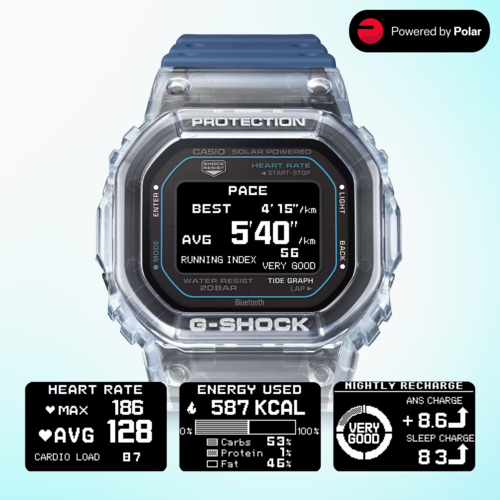 CASIO GBX-H5600-2D סולארי מד דופק שעון ספורט מקצועי
