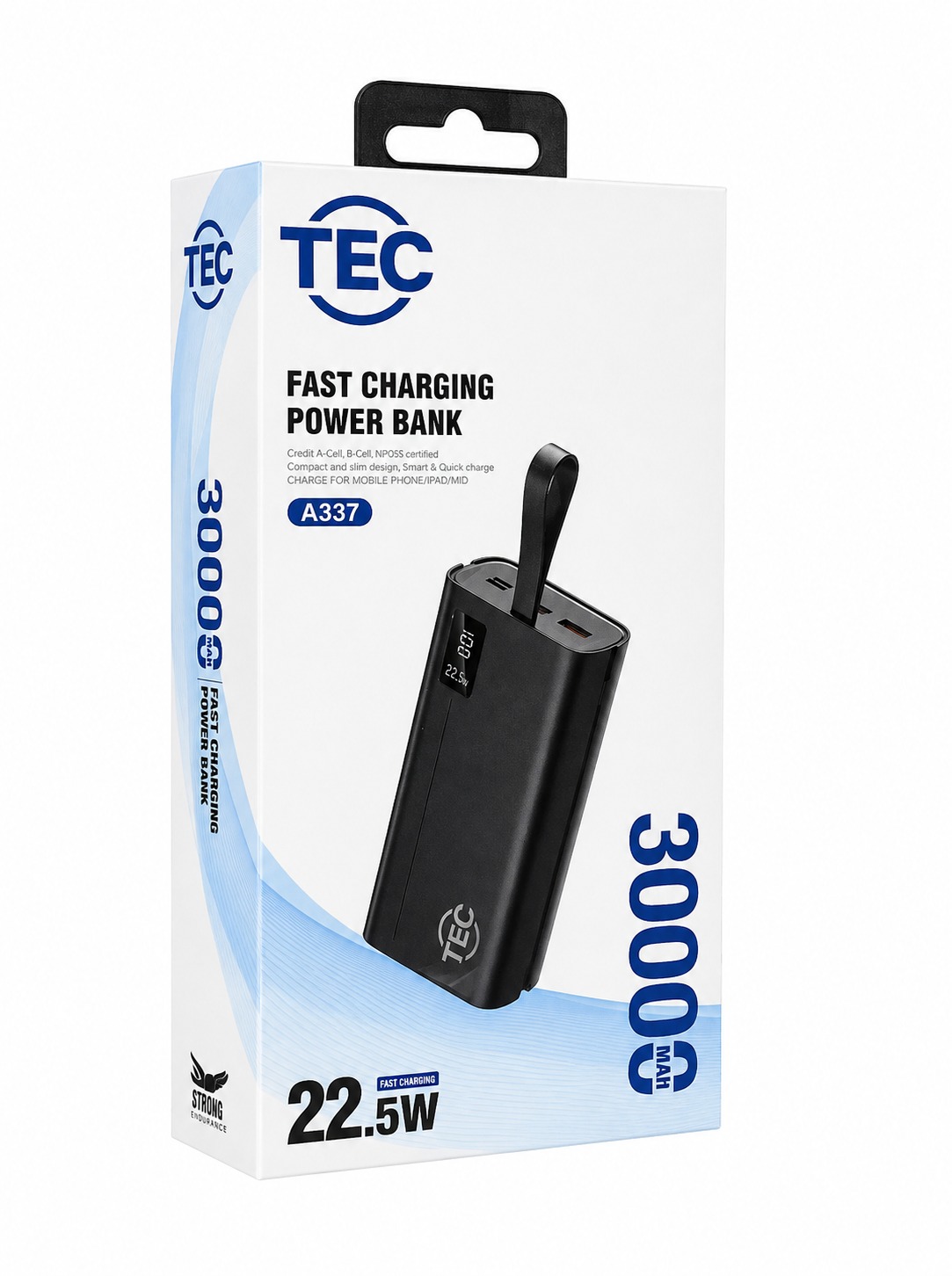מטען נייד מהיר TEC 30000mAh 22.5W A337