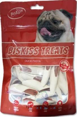 ביסקיס חטיף פסטה ברווז לכלב 80 גרם | Biskiss Duck Pasta Dog Treats 80g