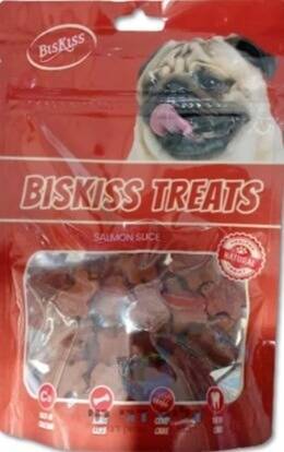 ביסקיס חטיף פרוסות סלמון לכלב 80 גרם | Biskiss Salmon Slices Dog Treats 80g