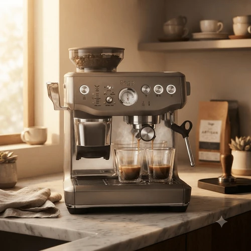 מכונת אספרסו Sage Barista Express Impress גוון שקד | SES876ALM