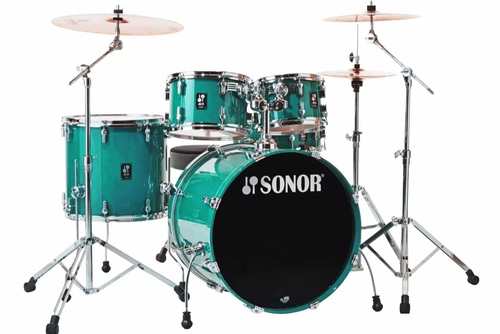 מערכת תופים 5 חלקים (2 אריזות) אביזרים "22 SONOR AQ1 Stage Set LG Light Green