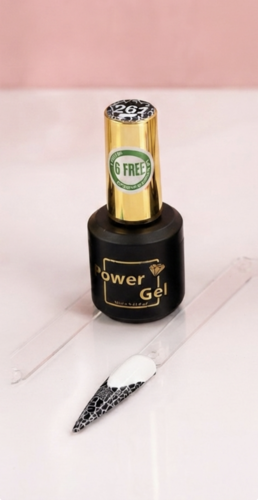 לק ג׳ל 15 מ״ל פאוור ג׳ל Power Gel קראק ג׳ל (מתפוצץ) צבע שחור