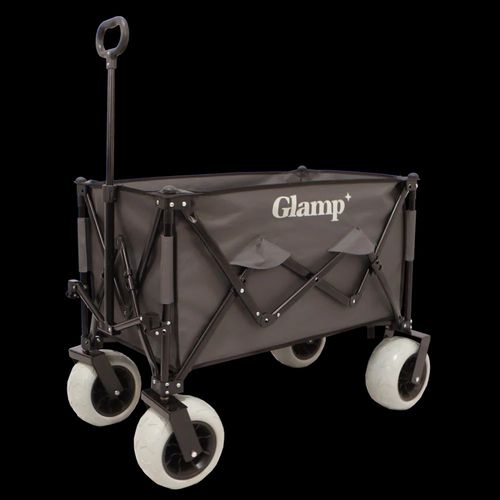 עגלת קמפינג מתקפלת עם גלגלי בלון מבית GLAMP – אפור