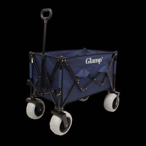 עגלת קמפינג מתקפלת עם גלגלי בלון מבית GLAMP – כחול