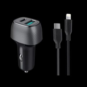 מ.רכב מהיר QC18W+PD25W+כבל MIR IPHONE to C