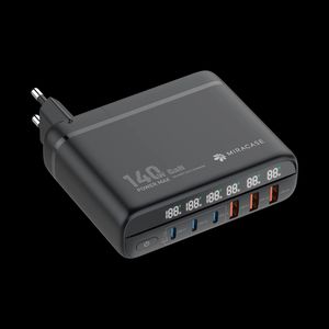 מטען קיר עוצמתי 140W עם 6 יציאות טעינה דגם MWC140W מבית Miracase
