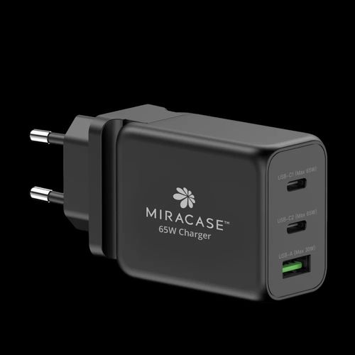 מטען קיר אוניברסלי מהיר דגם MWC65U בצבע שחור מבית MIRACASE