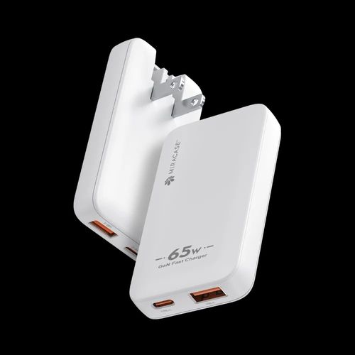 מטען קיר מהיר 65W בצבע לבן MWC65W מבית MIRACASE