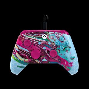 בקר גיימינג חוטי דגם PDP Rematch™ Glow Advanced Wired בצבע תכלת/ורוד מבית Turtle Beach