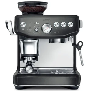מכונת אספרסו עם מטחנה ומערכת Sage the Barista Express Impress נירוסטה מושחרת | דגם SES876BST