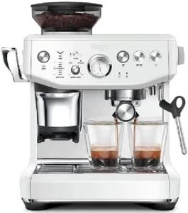 מכונת אספרסו עם מטחנה ומערכת Sage the Barista Express Impress לבן מלח ים | דגם SES876SST