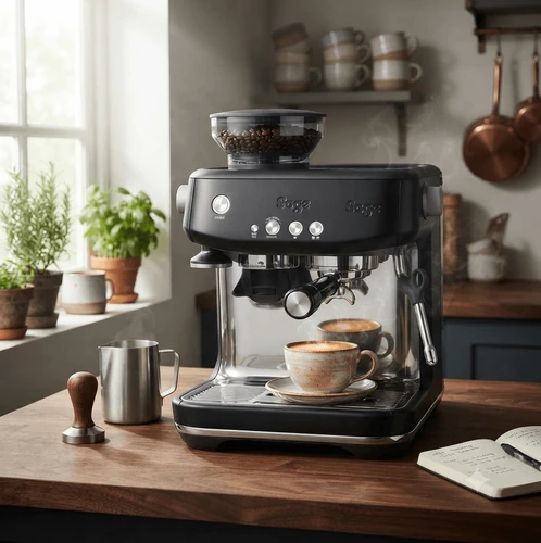 מכונת אספרסו עם מטחנה Sage Barista Pro נירוסטה מושחרת | SES878BST