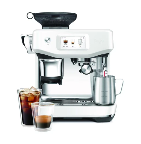 מכונת אספרסו דיגיטלית Sage Barista Touch Impress עם מיצוי קר – לבן מלח ים | SES882SST
