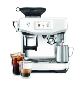 מכונת אספרסו דיגיטלית עם מסך מגע Sage the Barista Touch Impress – עם מיצוי קר, לבן מלח ים | דגם SES882SST