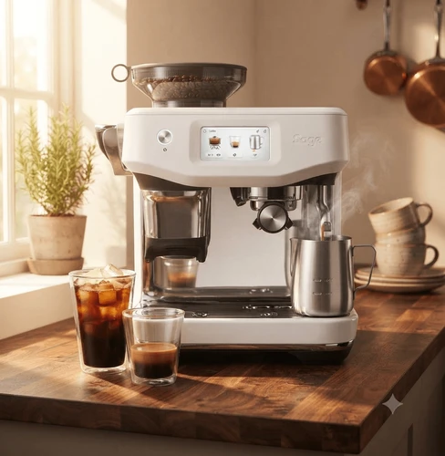 מכונת אספרסו דיגיטלית Sage Barista Touch Impress עם מיצוי קר – לבן מלח ים | SES882SST