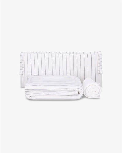 סט מצעים למיטת תינוק Cotton Cloud שחור לבן Minene