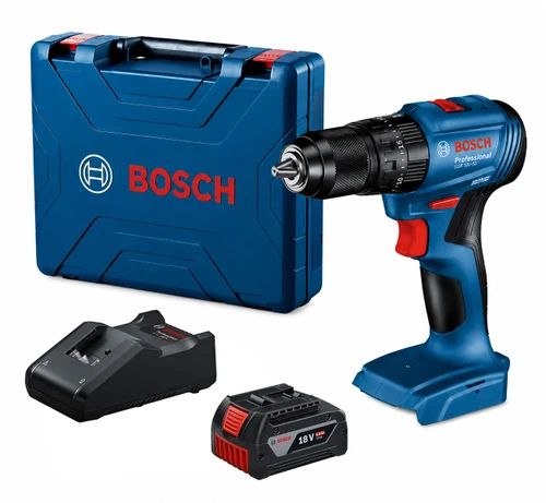 מברגה / מקדחה רוטטת נטענת בוש18V GSB 185 LI במזוודה + סוללה 4AH ומטען תוצרת BOSCH