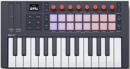 זוית נוספת novation flkey mini mk2 midi keyboard controller
