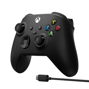 בקר XBOX Series S | X אלחוטי בצבע שחור כולל כבל USB-C