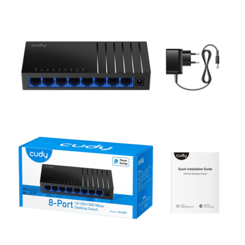 מתג פלסיק Cudy 8-Port Gigabit 10/100/1000Mbps GS108