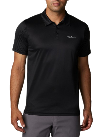 חולצת פולו לגבר Hike Polo שחורה - Columbia
