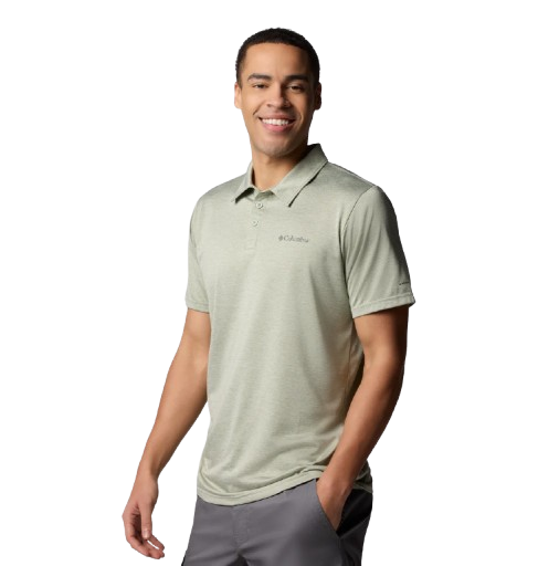 חולצת פולו לגבר Hike Polo ירוקה - Columbia