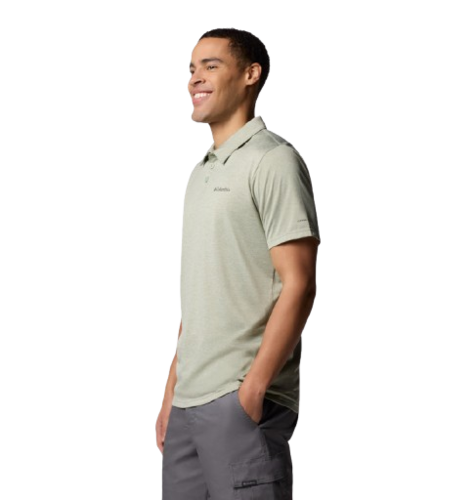 חולצת פולו לגבר Hike Polo ירוקה - Columbia