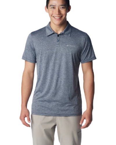 חולצת פולו לגבר Hike Polo נייבי מלאנג' - Columbia