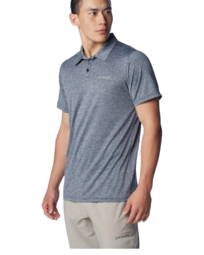 חולצת פולו לגבר Hike Polo נייבי מלאנג' - Columbia