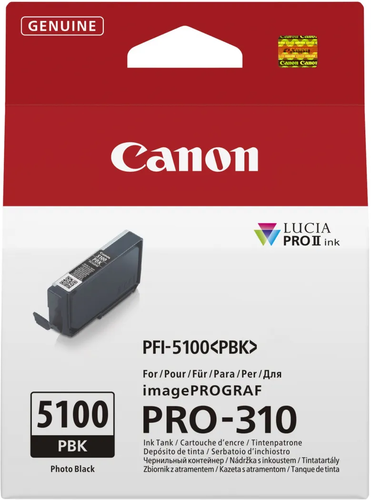 ראש דיו שחור פוטו מקורי Canon PFI-5100PBK