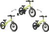 MINIBY 3in1 - אופני איזון "14 שהופכים לאופני ילדים עם בלם יד וגלגלי עזר לגילאי 3-6 שנים - ירוק