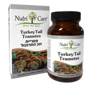 פטריית זנב תרנגול | מכיל 60 כמוסות | נוטרי קר - NUTRI CARE