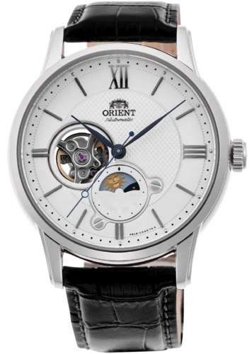 Orient RA-AS0011S30B Classic Sun and Moon Open Heart אוטומטי 