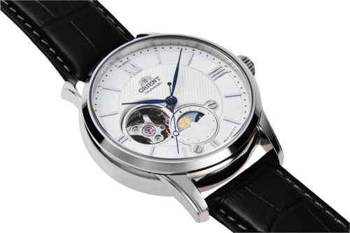 Orient RA-AS0011S30B Classic Sun and Moon Open Heart אוטומטי 