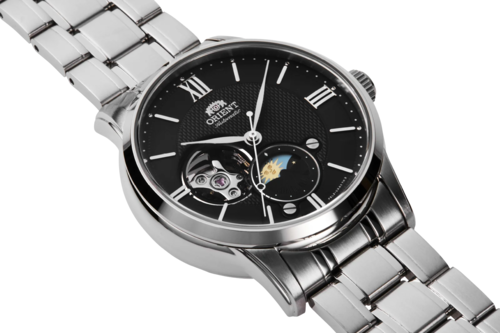 Orient RA-AS0008B30B Classic Sun and Moon Open Heart אוטומטי 