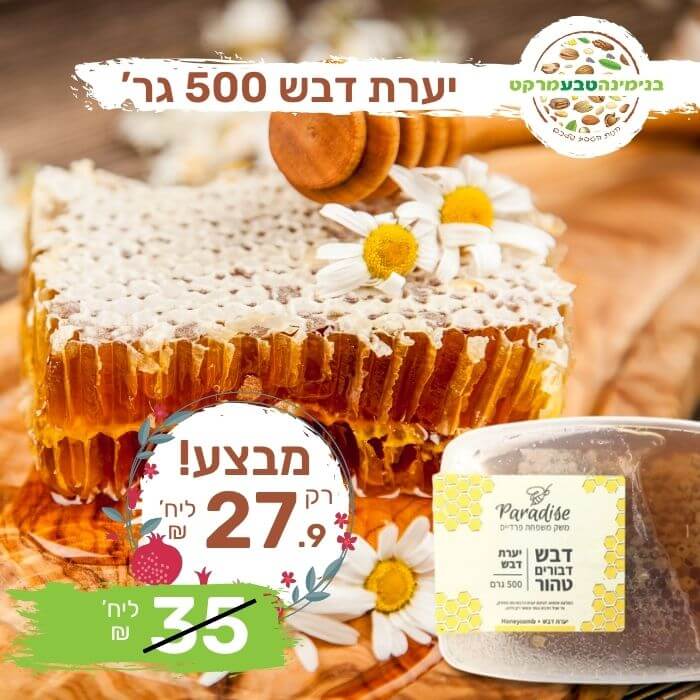 דבש דבורים טהור - יערת דבש - חלת דבש 500 גר