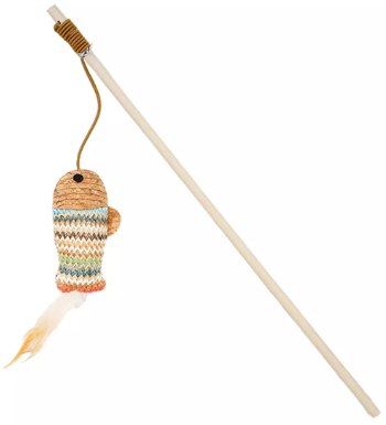 קוואפס חכת משחק עץ לחתולים עם בובת נמו - Quapas! Cat Toy Fishing Rod Nemo