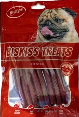 ביסקיס חטיף מקלוני בקר לכלב 80 גרם | Biskiss Beef Sticks Dog Treats 80g