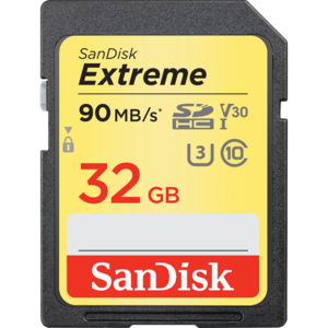 Sandisk Extreme SDHC 32GB 90MBS סנדיסק