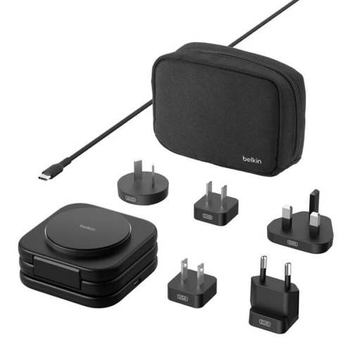  מטען אלחוטי מגנטי 3 ב-1 נייד עם Qi2 15W Belkin BoostCharge Pro Belkin WIZ024hqBK 