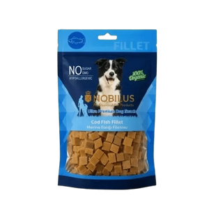 חטיף קוביות דג קוד Nobilus – חטיף פרימיום לכלבים 80 גרם | אתר המרקט של יוגב לחץ להגדלה חטיף היפואלרגני קוביות דג קוד נובילוס