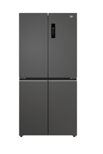 BEKO מקרר 4 דלתות 601 ליטר בגוון נירוסטה מושחרת GN91601DX